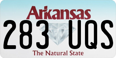 AR license plate 283UQS