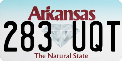AR license plate 283UQT