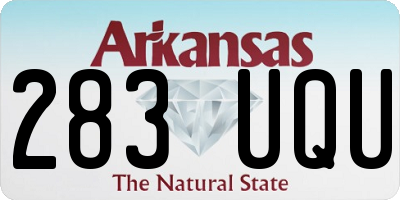 AR license plate 283UQU