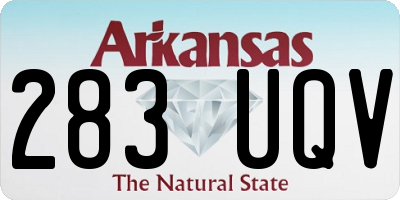 AR license plate 283UQV