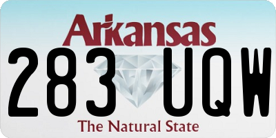 AR license plate 283UQW