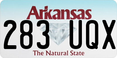 AR license plate 283UQX