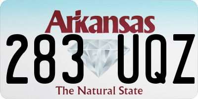 AR license plate 283UQZ