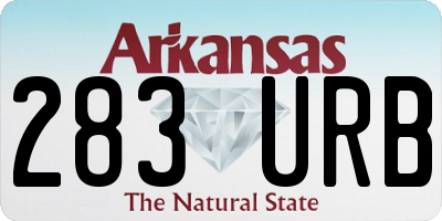 AR license plate 283URB