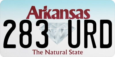 AR license plate 283URD