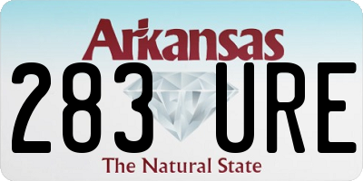 AR license plate 283URE