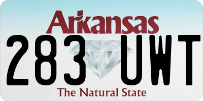 AR license plate 283UWT