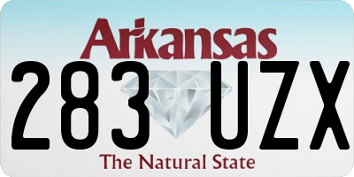 AR license plate 283UZX