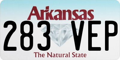 AR license plate 283VEP