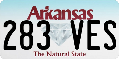 AR license plate 283VES