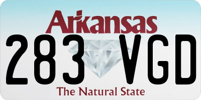 AR license plate 283VGD