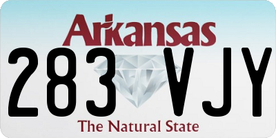 AR license plate 283VJY