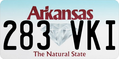AR license plate 283VKI