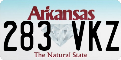 AR license plate 283VKZ