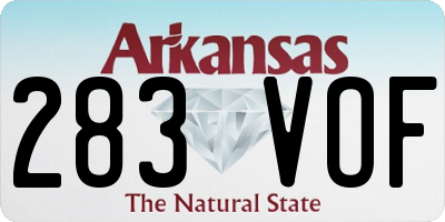 AR license plate 283VOF