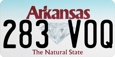 AR license plate 283VOQ