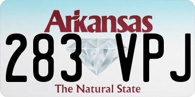 AR license plate 283VPJ