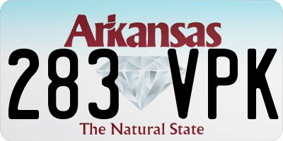 AR license plate 283VPK