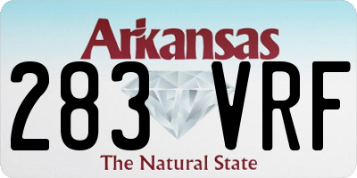 AR license plate 283VRF