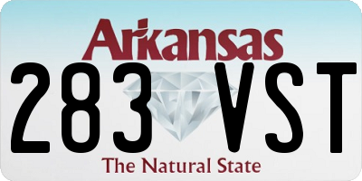 AR license plate 283VST