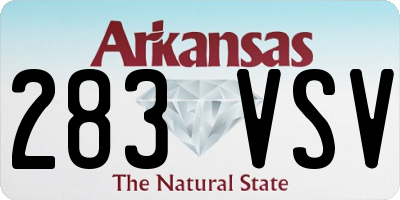 AR license plate 283VSV