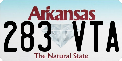 AR license plate 283VTA