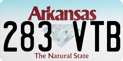 AR license plate 283VTB
