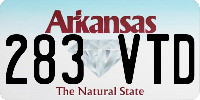 AR license plate 283VTD