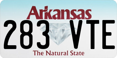 AR license plate 283VTE