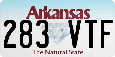 AR license plate 283VTF