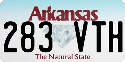 AR license plate 283VTH