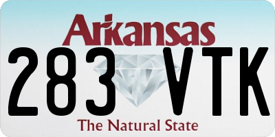 AR license plate 283VTK