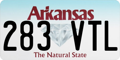 AR license plate 283VTL