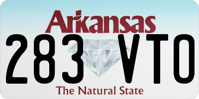AR license plate 283VTO