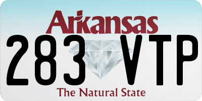 AR license plate 283VTP