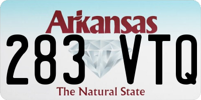 AR license plate 283VTQ