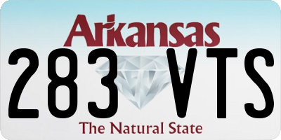 AR license plate 283VTS