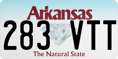 AR license plate 283VTT