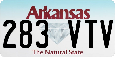 AR license plate 283VTV