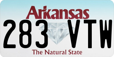 AR license plate 283VTW