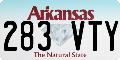 AR license plate 283VTY