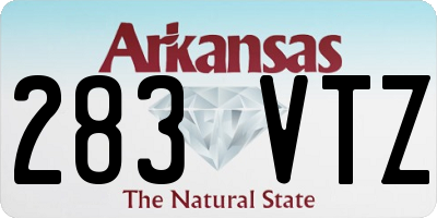 AR license plate 283VTZ