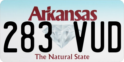 AR license plate 283VUD