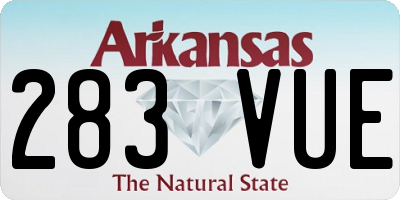 AR license plate 283VUE