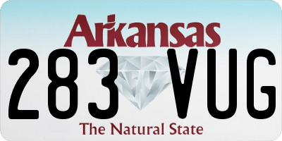 AR license plate 283VUG
