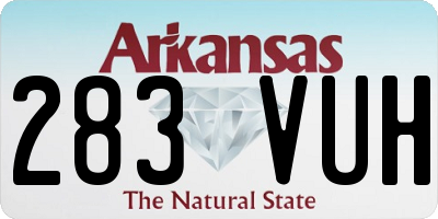 AR license plate 283VUH