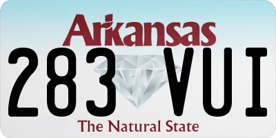 AR license plate 283VUI