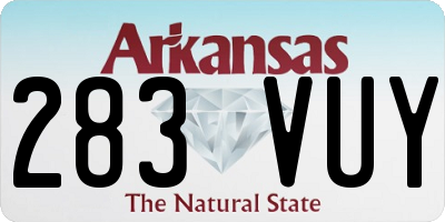 AR license plate 283VUY