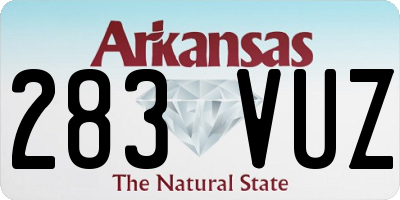 AR license plate 283VUZ