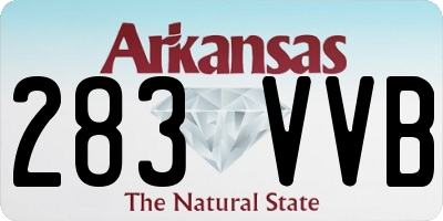 AR license plate 283VVB